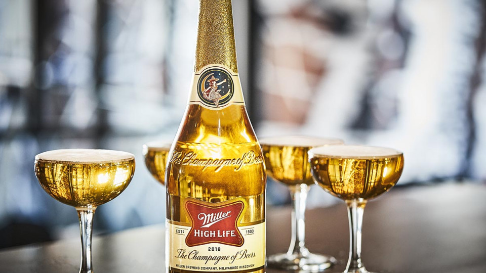 Miller High Life taking champagne bottles nationwide for the holidays banner
